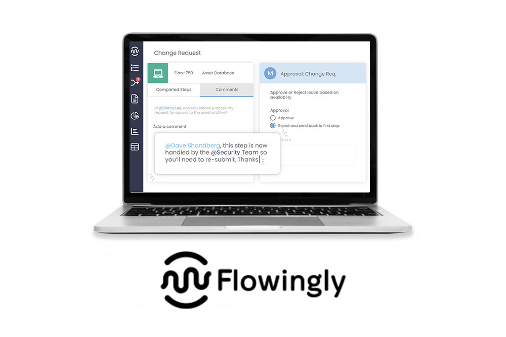 Flowingly logo with screenshot