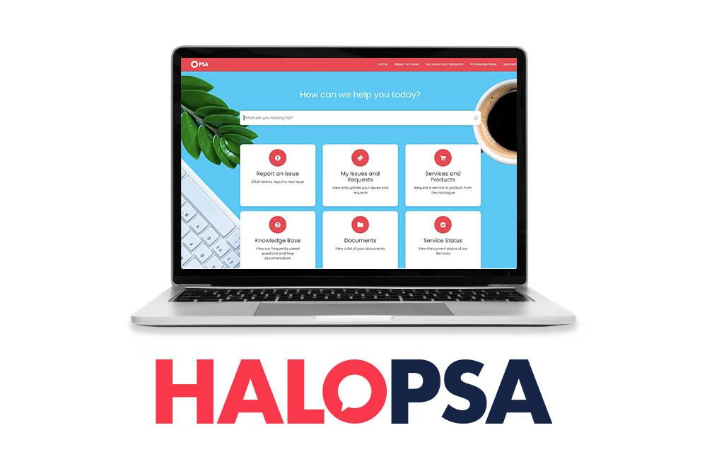 HaloPSA logo with screenshot