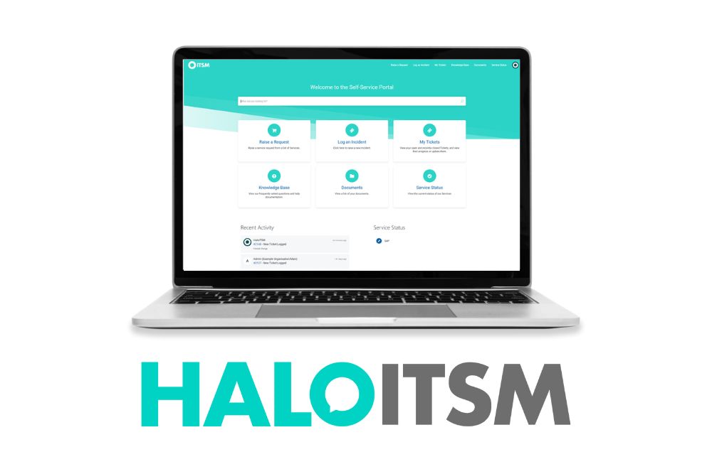 HaloITSM logo with screenshot
